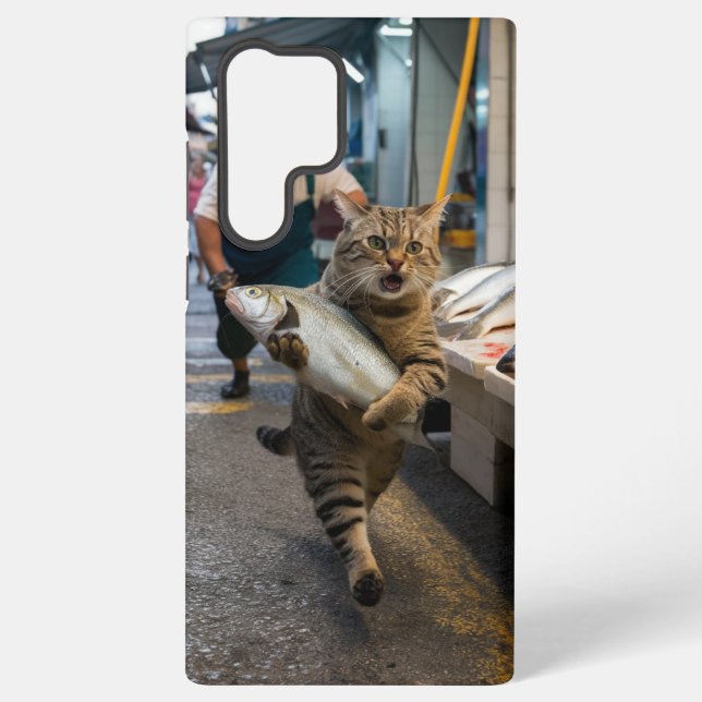 Meine verzogene Katze hat dem Lebensmittelhändler  Samsung Galaxy Hülle (Rückseite)