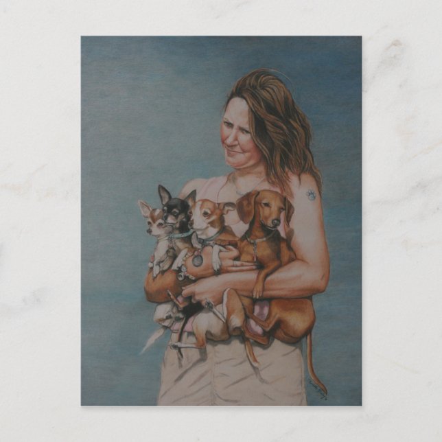 Meine vier Rettung Art Post Card Postkarte (Vorderseite)