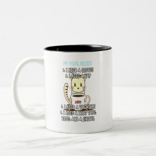 Meine vier Stimmung Zweifarbige Tasse
