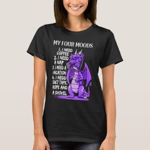 Meine vier Stimmungen Ich brauche Kaffee Kaffeetri T-Shirt