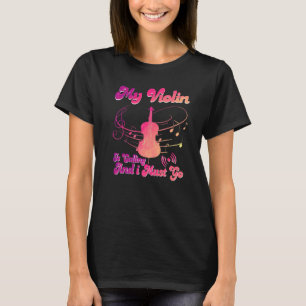 Meine Violine ruft und ich muss lustig Violine Pol T-Shirt