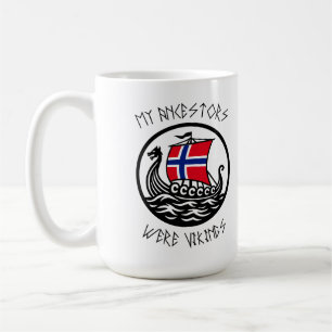 Meine Vorfahren waren Wikinger Norwegische Flagg Kaffeetasse