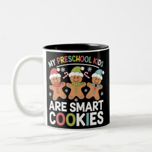 Meine Vorschulkinder sind kluge Cookies Lehrerin W Zweifarbige Tasse