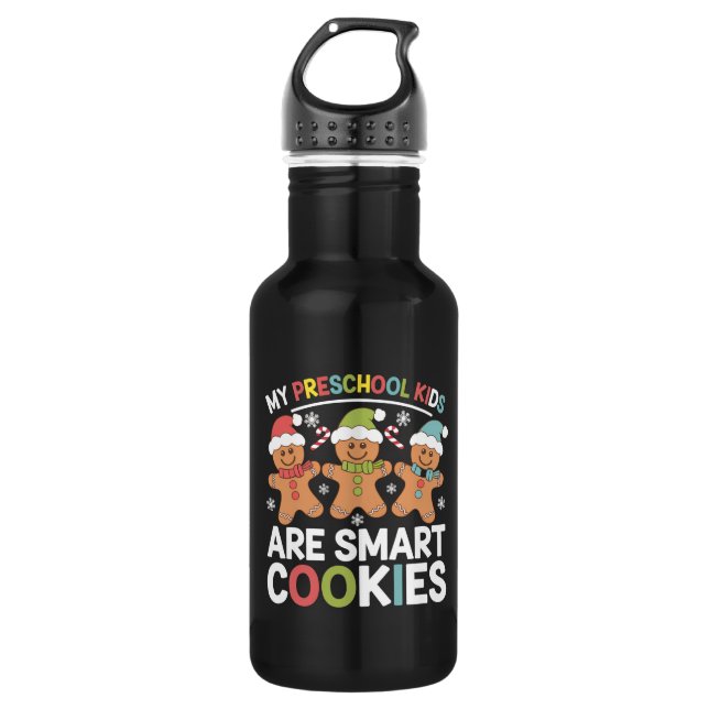 Meine Vorschulkinder sind Smart Cookies Lehrer Xma Edelstahlflasche (Vorderseite)