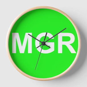 Meine Wachstumsrate lautet "MGR" Wall Clock Uhr