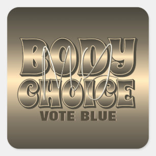 Meine Wahl Gold Quadratischer Aufkleber