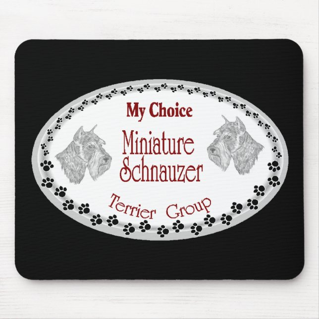 meine Wahl Mini Schnauzer Mousepad (Vorne)