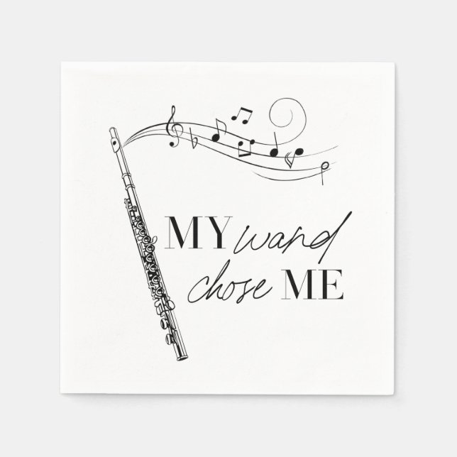 Meine Wand wählte mir schwarz-weiß Typografie Serviette (Vorderseite)