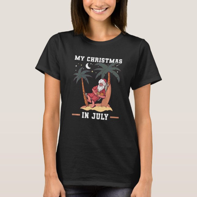 Meine Weihnachten im Juli um den nächtlichen Weihn T-Shirt (Vorderseite)