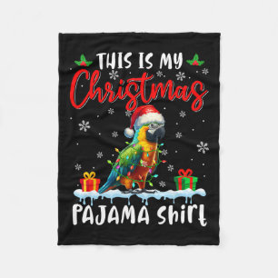 Meine Weihnachten Pajama Santa Parrot Tiere Xmas L Fleecedecke