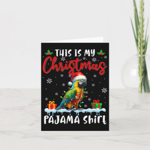 Meine Weihnachten Pajama Santa Parrot Tiere Xmas L Karte