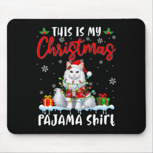 Meine Weihnachts Pajama Santa Cat Tiere Weihnachte Mousepad