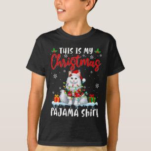 Meine Weihnachts Pajama Santa Cat Tiere Weihnachte T-Shirt