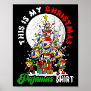 Meine Weihnachts-Pajama-Volleyball-Ausrüstung als Poster