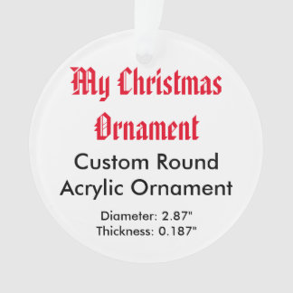 Meine Weihnachtsbrauch-Acrylverzierung (rund) Ornament