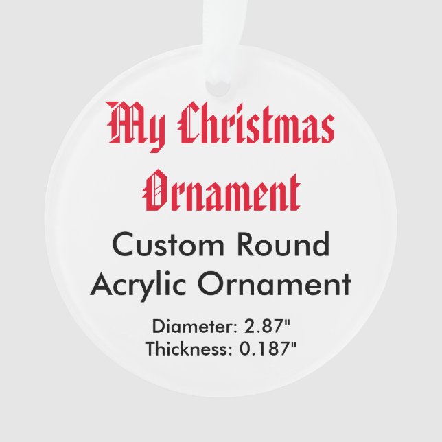 Meine Weihnachtsbrauch-Acrylverzierung (rund) Ornament (Vorderseite)