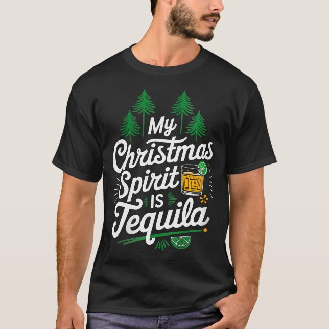Meine Weihnachtsfrau ist Tequila Funny Mexica T-Shirt (Vorderseite)