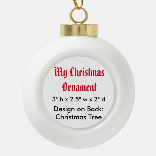 Meine WeihnachtsKeramik-Ball-Verzierung Keramik Kugel-Ornament (Vorderseite)