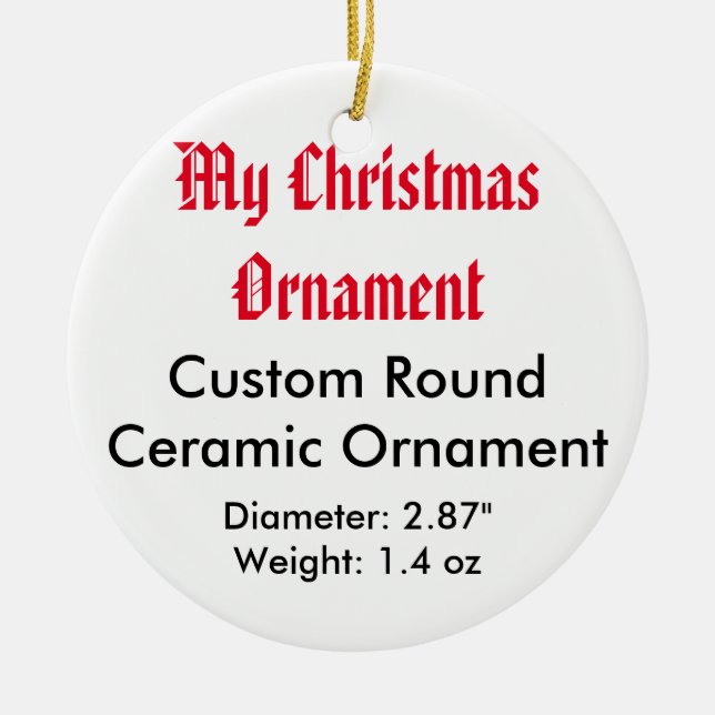 Meine Weihnachtskundenspezifische Keramik-flache Keramik Ornament (Vorne)