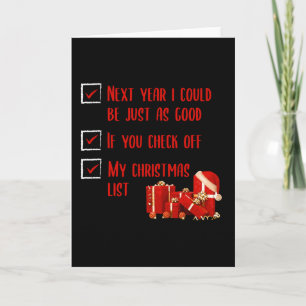 Meine Weihnachtsliste Karte