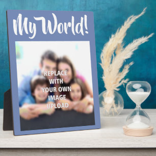 "Meine Welt" - Familienfoto auf einer Fotoplatte