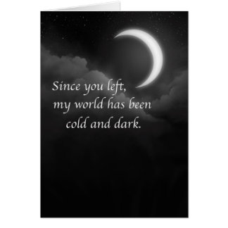 Meine Welt ist kalt und Dunkelheit ohne Sie