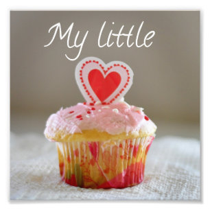 Meine wenig Kuchen-Herz-Liebe Sie quadratischer Fotodruck
