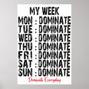 Meine Woche dominieren Poster