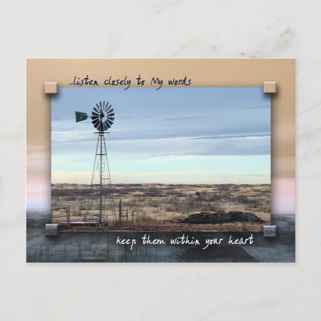 Meine Worte im Herzen behalten Postkarte (Vorderseite)