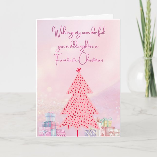 Meine wunderbare Enkelin Feiertagskarte (Vorderseite)