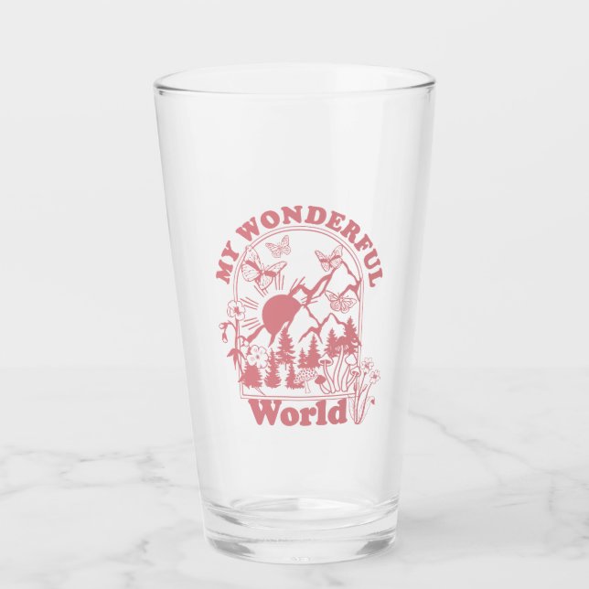 Meine wunderbaren Retro-Blume Glas (Vorderseite)