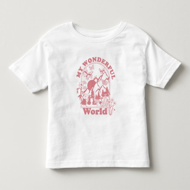 Meine wunderbaren Retro-Blume Kleinkind T-shirt (Vorderseite)