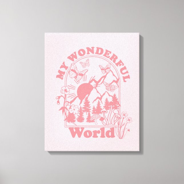 Meine wunderbaren Retro-Blume Leinwanddruck (Vorderseite)