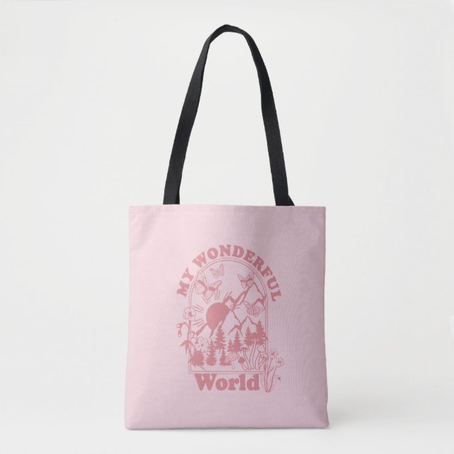 Meine wunderbaren Retro-Blume Tasche (Vorderseite)