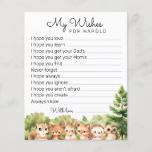 Meine Wunschliste für Baby Boy Showspiele