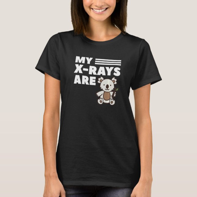 Meine X-Rays sind Kaffee und Koala Radiologie Radi T-Shirt (Vorderseite)