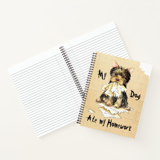 Meine Yorkie Ate Meine Hausaufgaben Notizbuch (Innenseite)