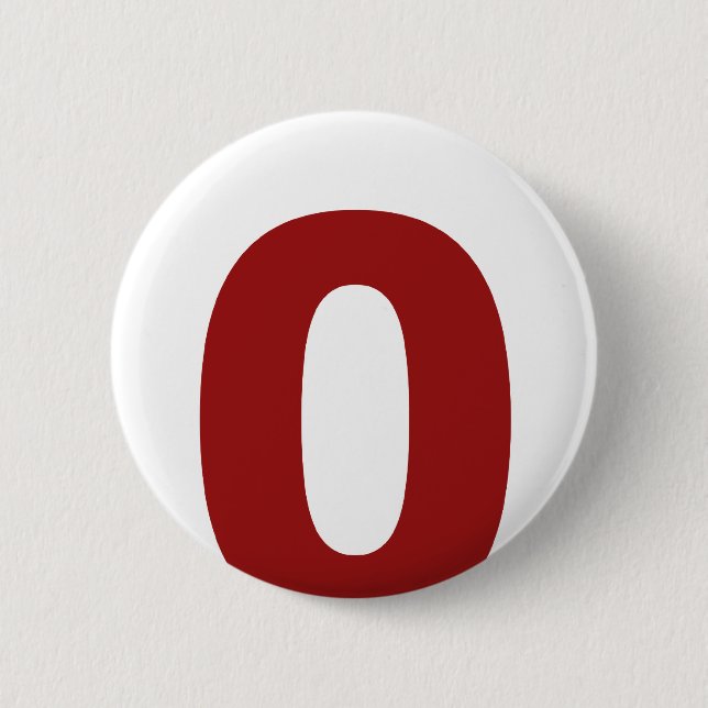 Meine Zahl ist 0! Button (Vorderseite)