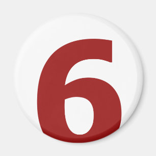 Meine Zahl ist 6! Magnet