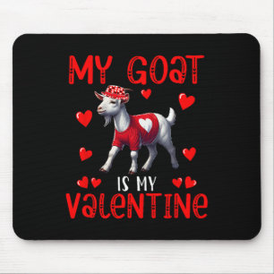 Meine Ziege ist mein Valentinsherzen passender Bau Mousepad