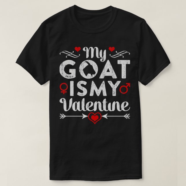 Meine Ziege ist meine Niedliche Valentinin, Ziegen T-Shirt (Design vorne)