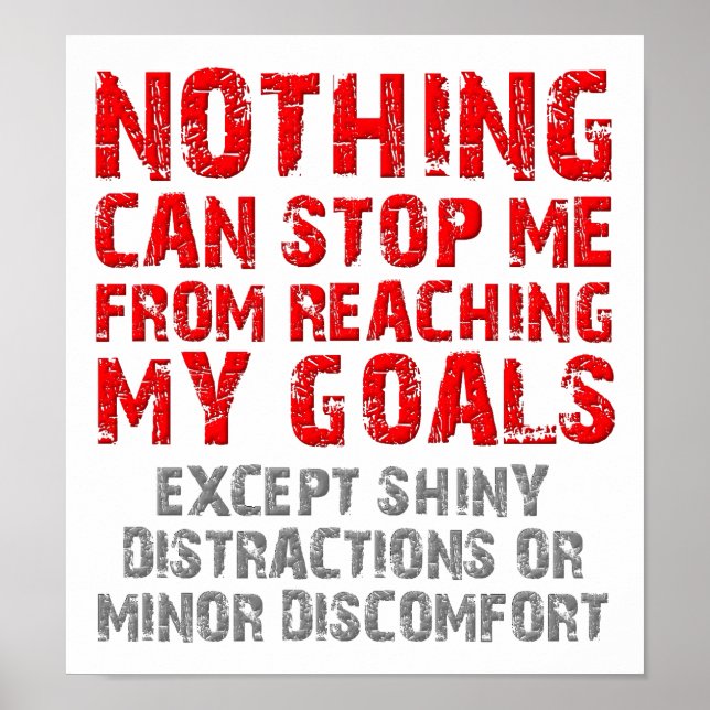 Meine Ziele erreichen Funny Poster (Vorne)