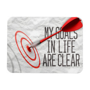 "Meine Ziele sind klar" Motivation Affirmation Fle Magnet