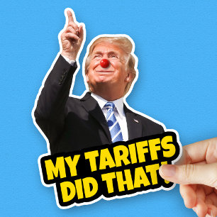 Meine Zölle taten das als Trumpf für komische Anti Aufkleber