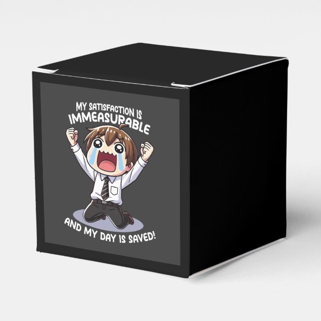 Meine Zufriedenheit ist unermesslich! Geschenkschachtel (Vorderseite)