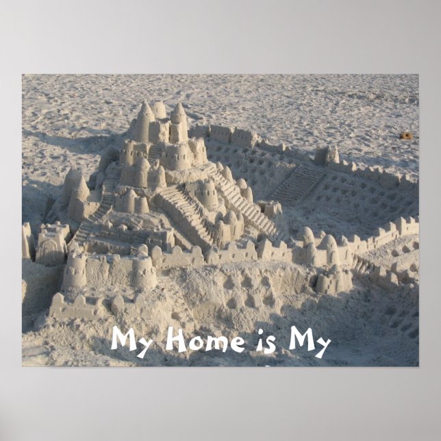 "Meine Zuhause ist meine Burg" Poster (Vorne)