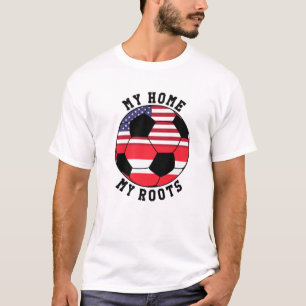 Meine Zuhause My Roots Austria Flag Soccer T-Shirt
