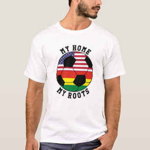 Meine Zuhause My Roots Bolivia Flag Soccer T-Shirt