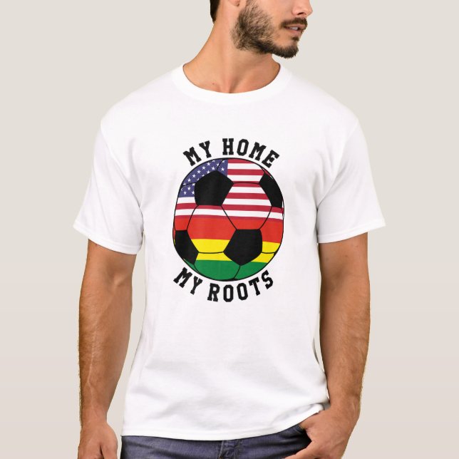 Meine Zuhause My Roots Bolivia Flag Soccer T-Shirt (Vorderseite)