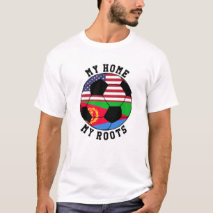 Meine Zuhause My Roots Eritrea Flag Soccer T-Shirt